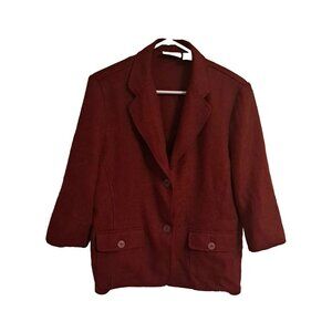 Alfred Dunner Women’s Size 12 Red Two Button Suit Jacket